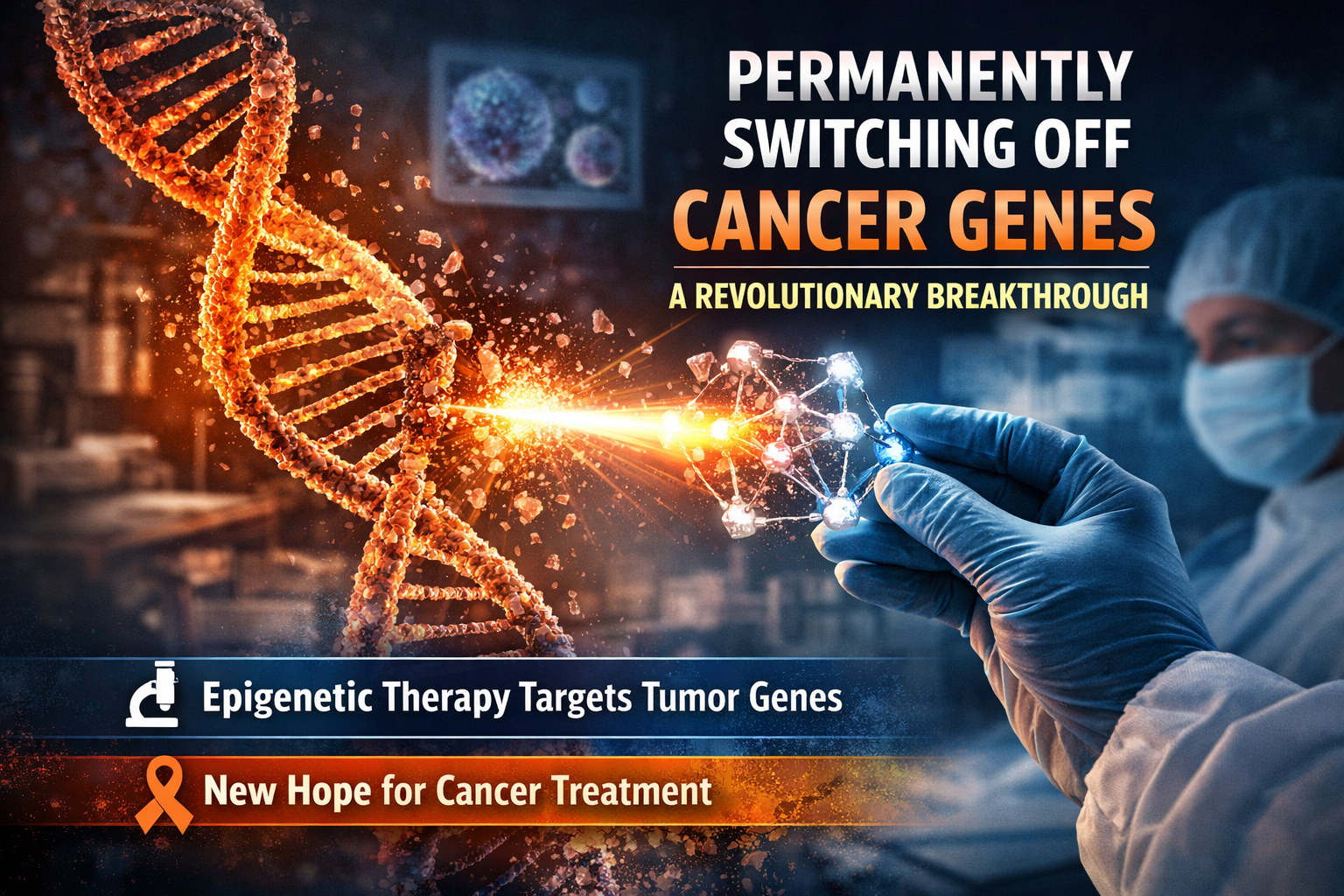 Nuova terapia epigenetica spegne definitivamente i geni del cancro 1 Nuova terapia epigenetica spegne definitivamente i geni del cancro